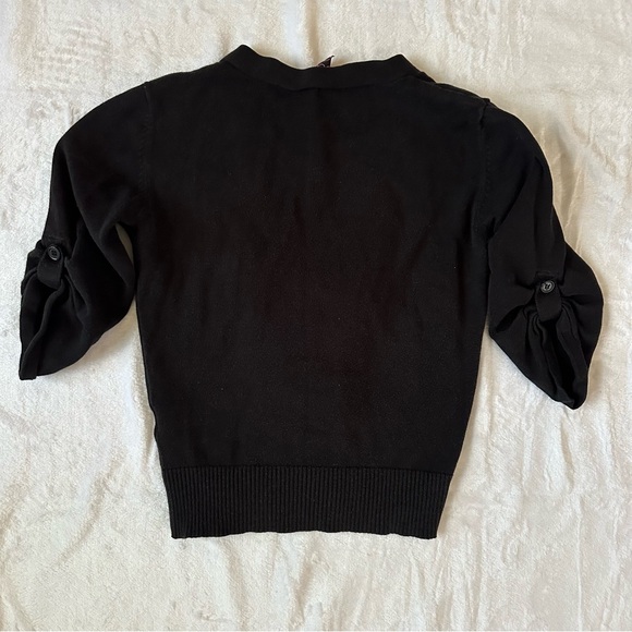 Y2K Black Quarter Sleeve Cardigan - Picture 4 of 4